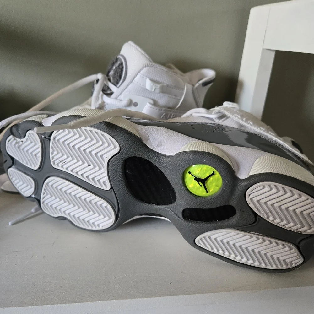 Nike Air Jordan 6 Rings White Cool Grey Sneakers Sz 5Y